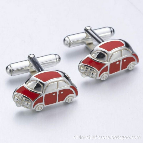 Make Custom Sterling Silver Mens Car Cufflinks , Bulk Cufflinks For Mens Shirts
